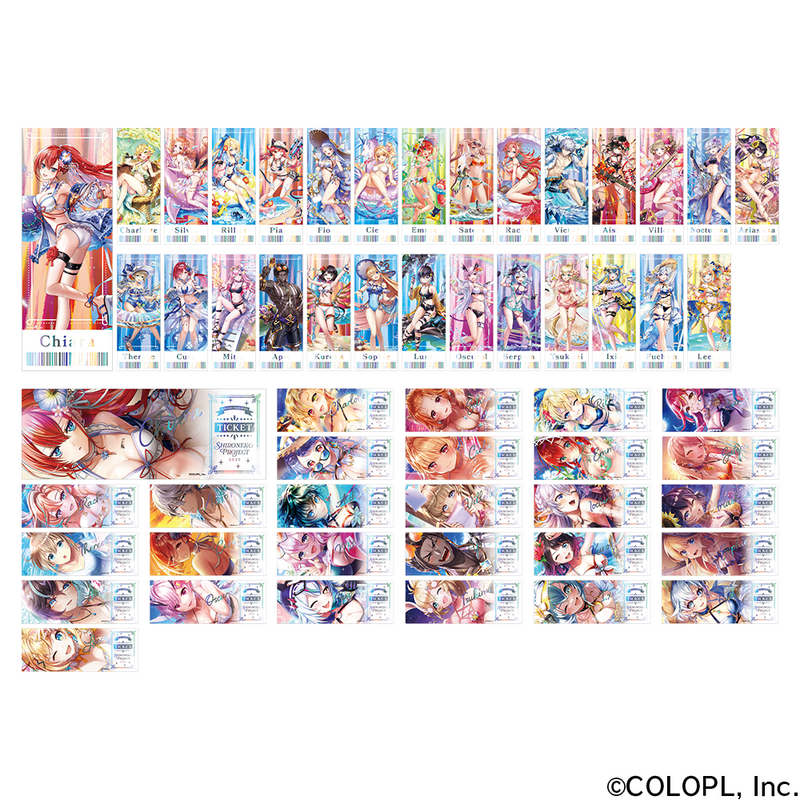 白猫プロジェクト夏祭り2025 ランダムチケット風カード（56種）